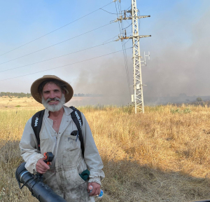 הדבוראי תלם גלילי השתתף בכיבוי השריפות בגליל 